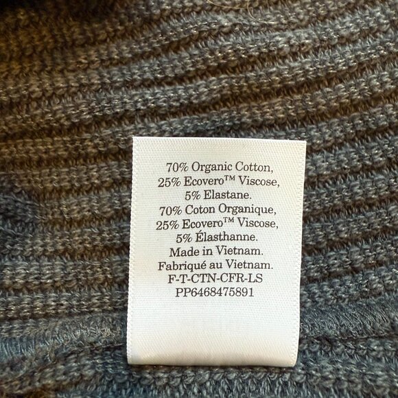 Everlane Rib-Knit Crew Top XS Black Slim Fit Organic Cotton - Picture 8 of 8